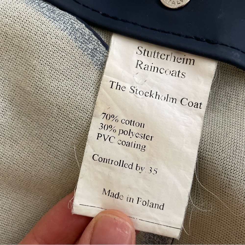 Stutterheim Stockholm Men's Navy raincoat - Picture 11 of 11